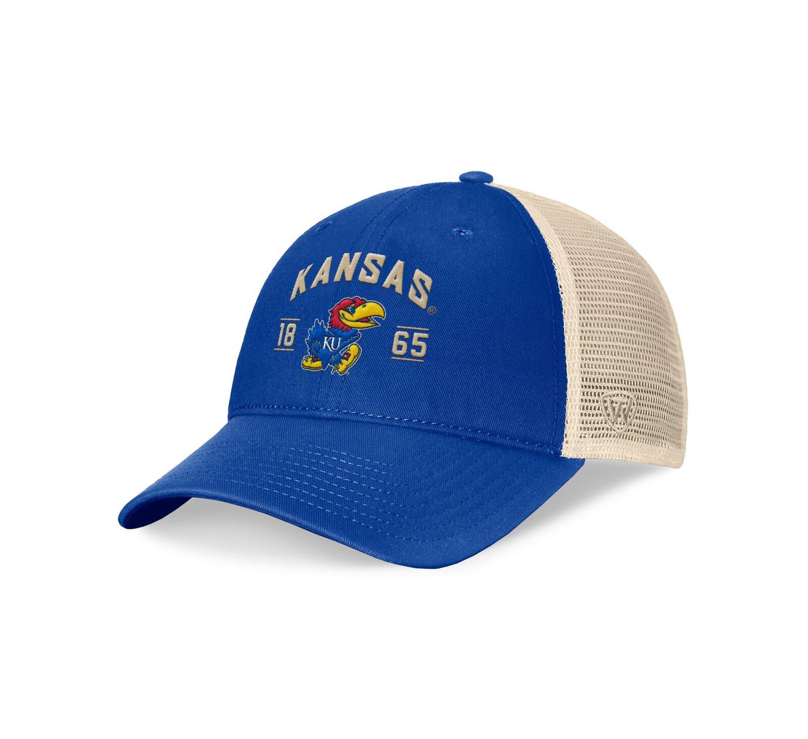 Мужская кепка Top of the World Royal Kansas Jayhawks Heritage Waylon Trucker Adjustable