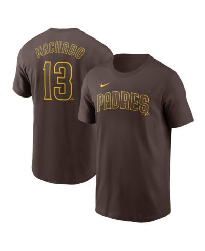 Мужская футболка Nike Manny Machado Brown San Diego Padres Fuse Name & Number