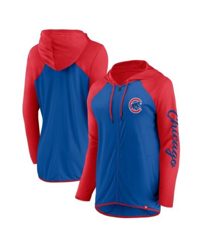 Fanatics женская толстовка на молнии Chicago Cubs Script Sleeve, Royal/Red