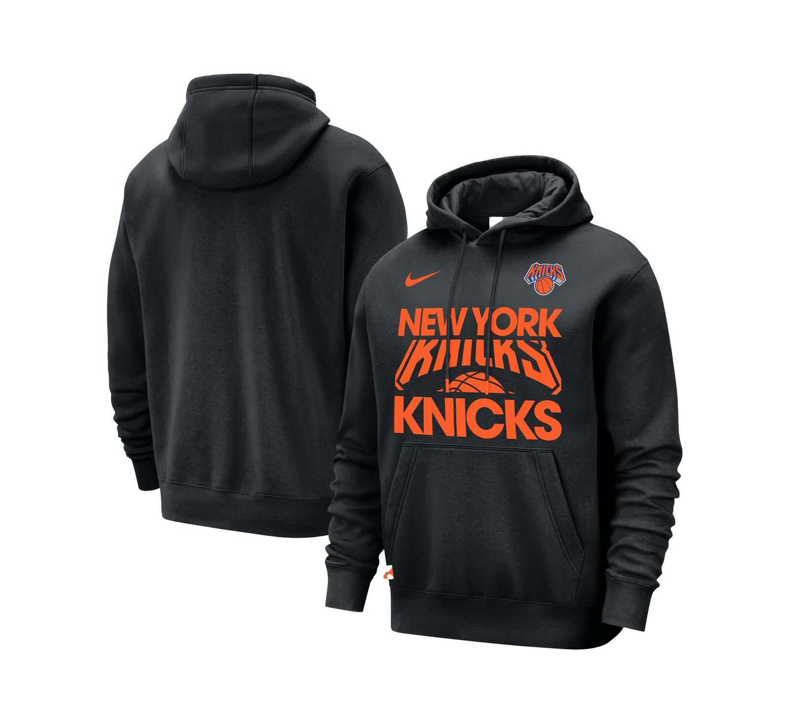 Nike Men's Black New York Knicks Courtside Club Pullover Hoodie