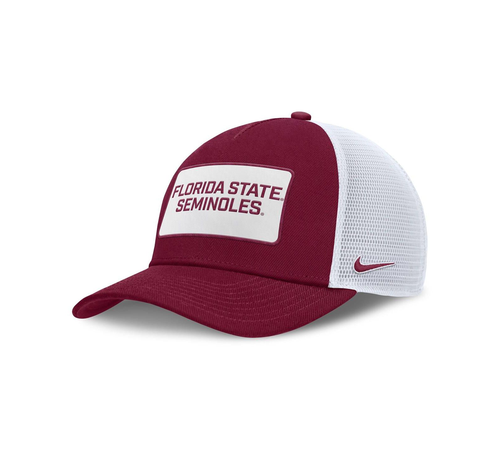 Nike Мужская кепка тракер Florida State Seminoles 2025 On-Field Rise Patch, Garnet/White, регулируемая