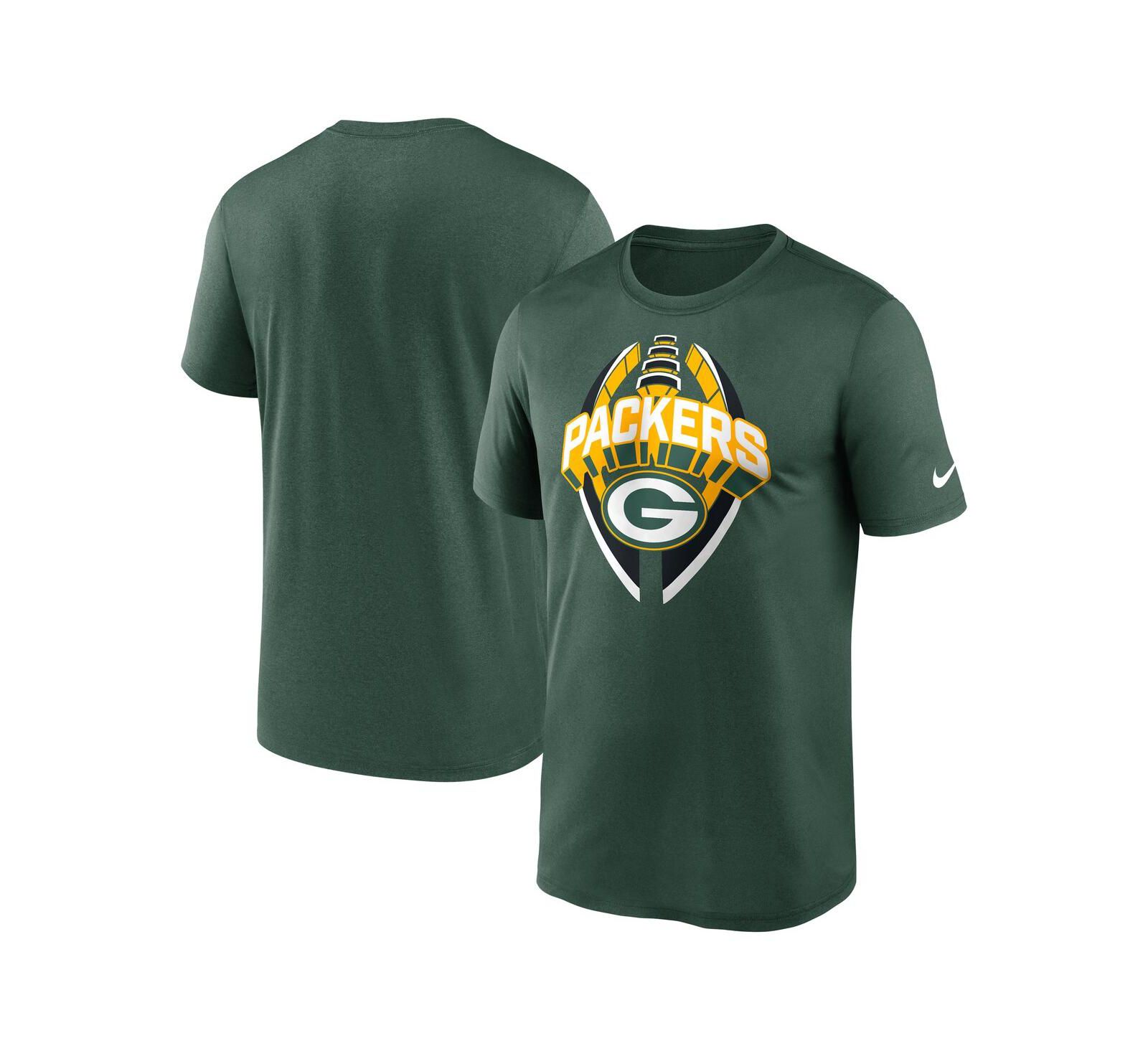 Мужская футболка Nike Green Bay Packers Legend Icon Performance зеленого цвета