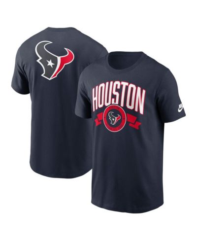 Nike Men's Navy Houston Texans Rewind Front and Back Hit Essential T-Shirt