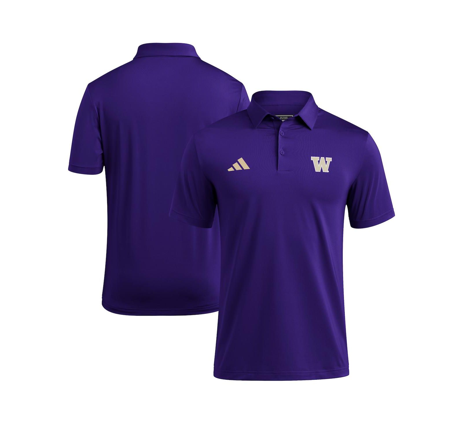 Рубашка-поло Adidas Ultimate 365 для мужчин в цвете Purple Washington Huskies