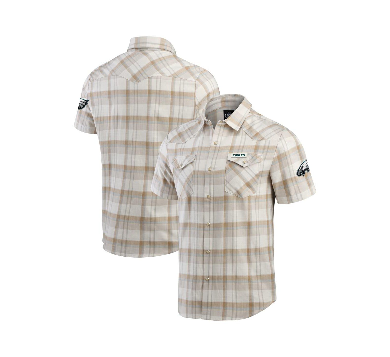 Мужская рубашка Fanatics Darius Rucker Collection Gray Philadelphia Eagles Plaid Full-Snap