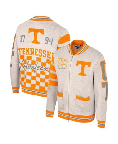Colosseum Women's Cream Tennessee Volunteers Jacquard Full-Zip Sweater