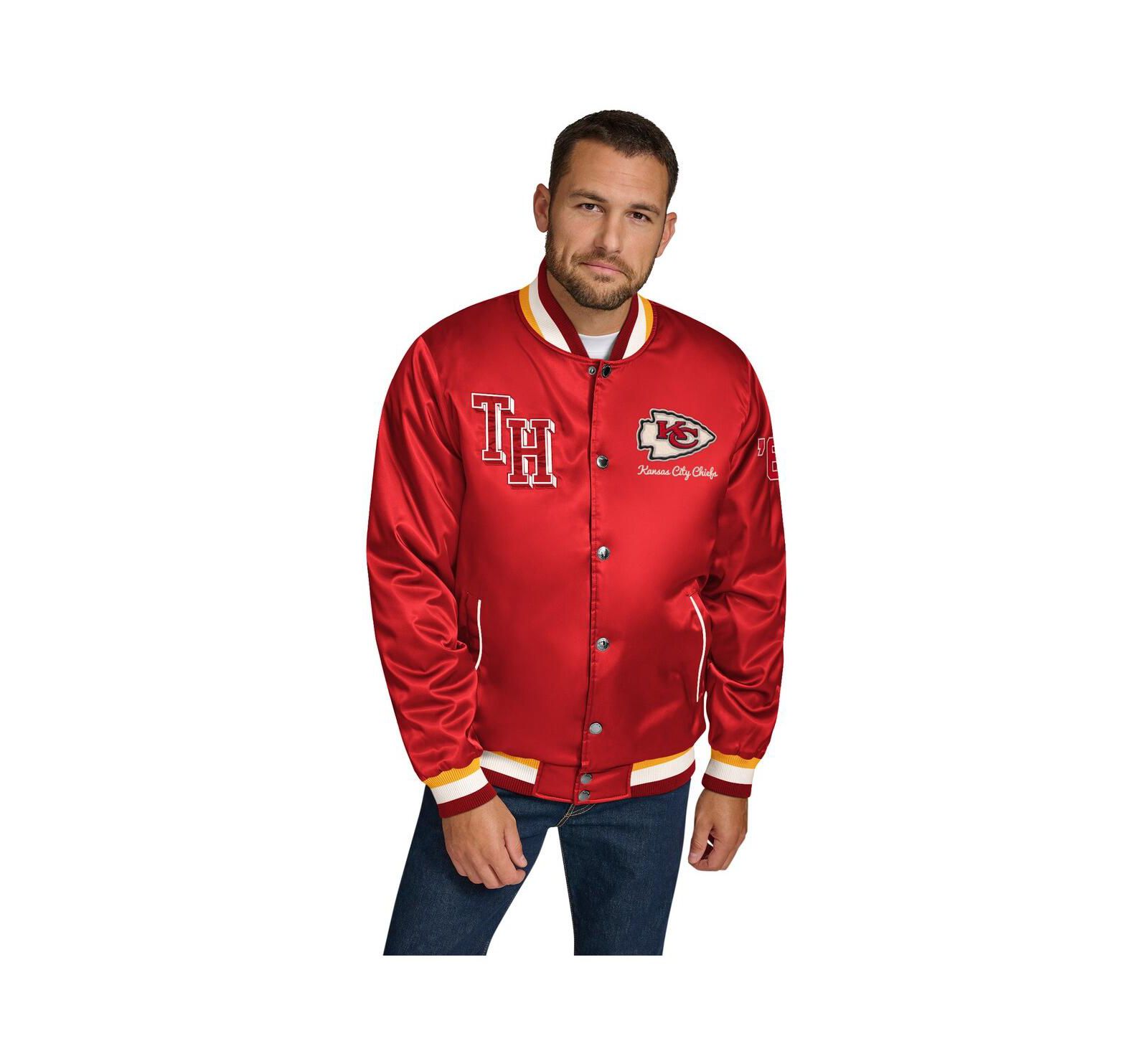 Мужская атласная куртка Tommy Hilfiger Men's Red Kansas City Chiefs Dante Full-Snap