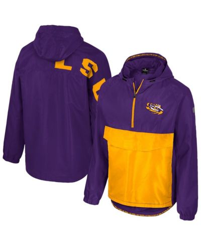 Colosseum Мужская куртка-анорак Colosseum Purple LSU Tigers Reloaded Half-Zip