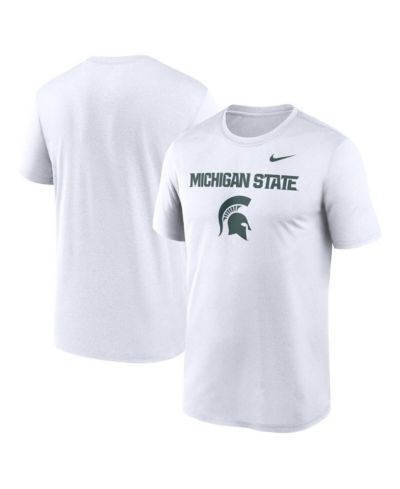 Мужская футболка Nike Michigan State Spartans Lockup Legend Performance белого цвета