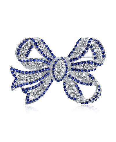 Bling Jewelry викторианская брошь-булавка с кристаллами, серебристое напыление