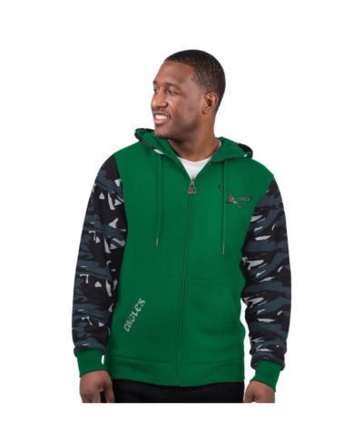 Мужское худи Starter Kelly Green Philadelphia Eagles Thursday Night Gridiron Vintage Logo Full-Zip