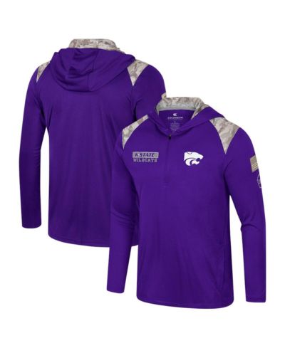 Colosseum Мужское худи на молнии Kansas State Wildcats Purple