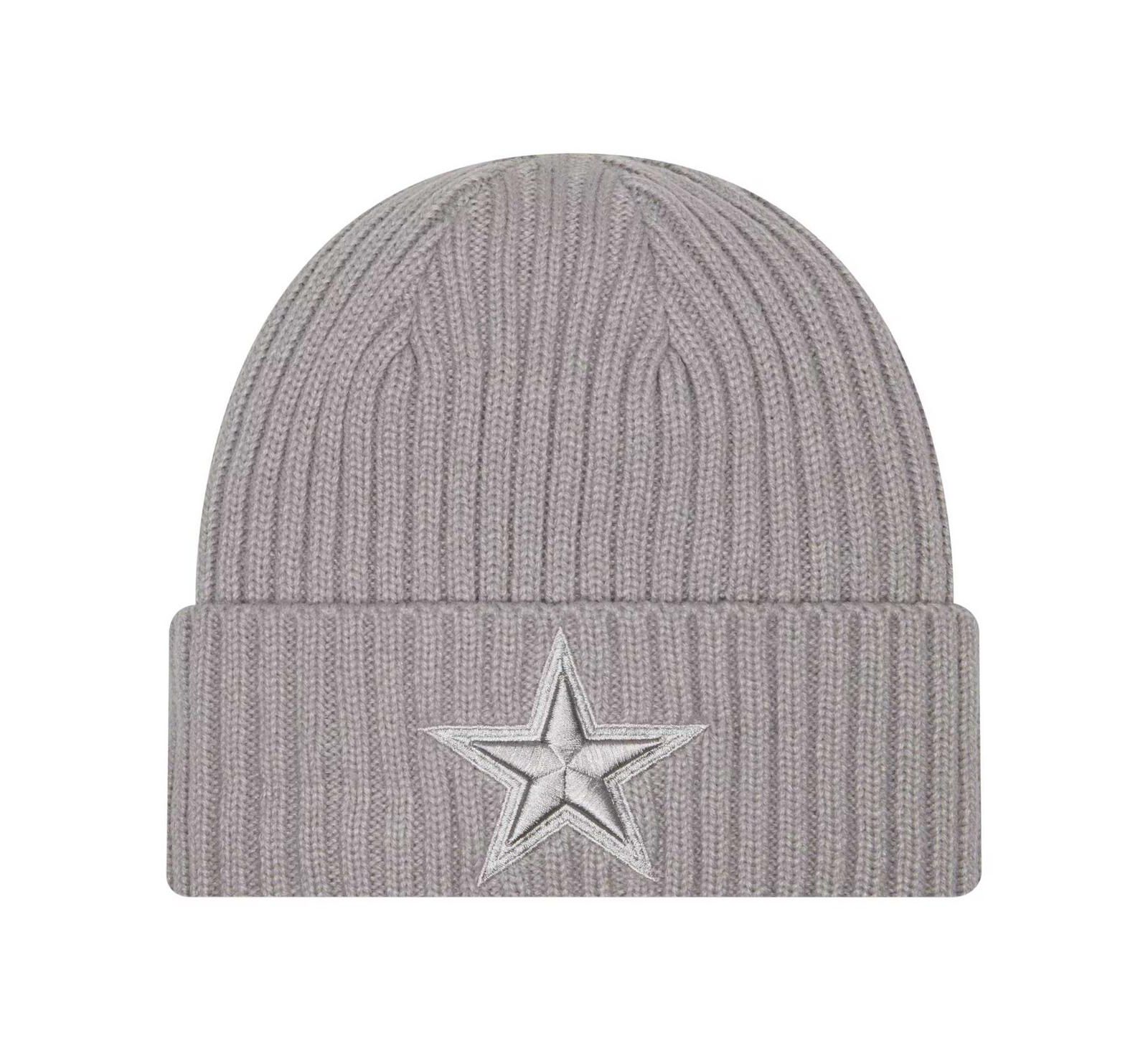 Детская вязаная шапка New Era Gray Dallas Cowboys Tonal Color Pack Cuffed Knit