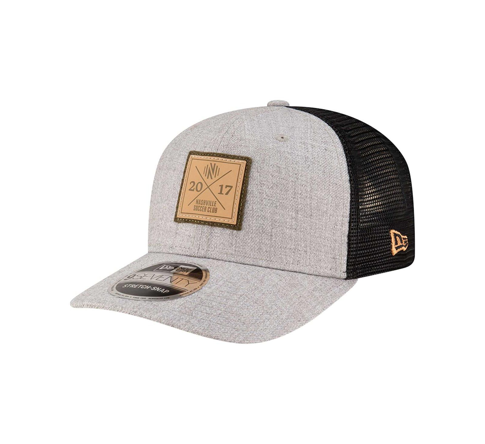 Мужская кепка New Era Nashville SC 9SEVENTY COOLERA с регулируемой застежкой, серая меланж