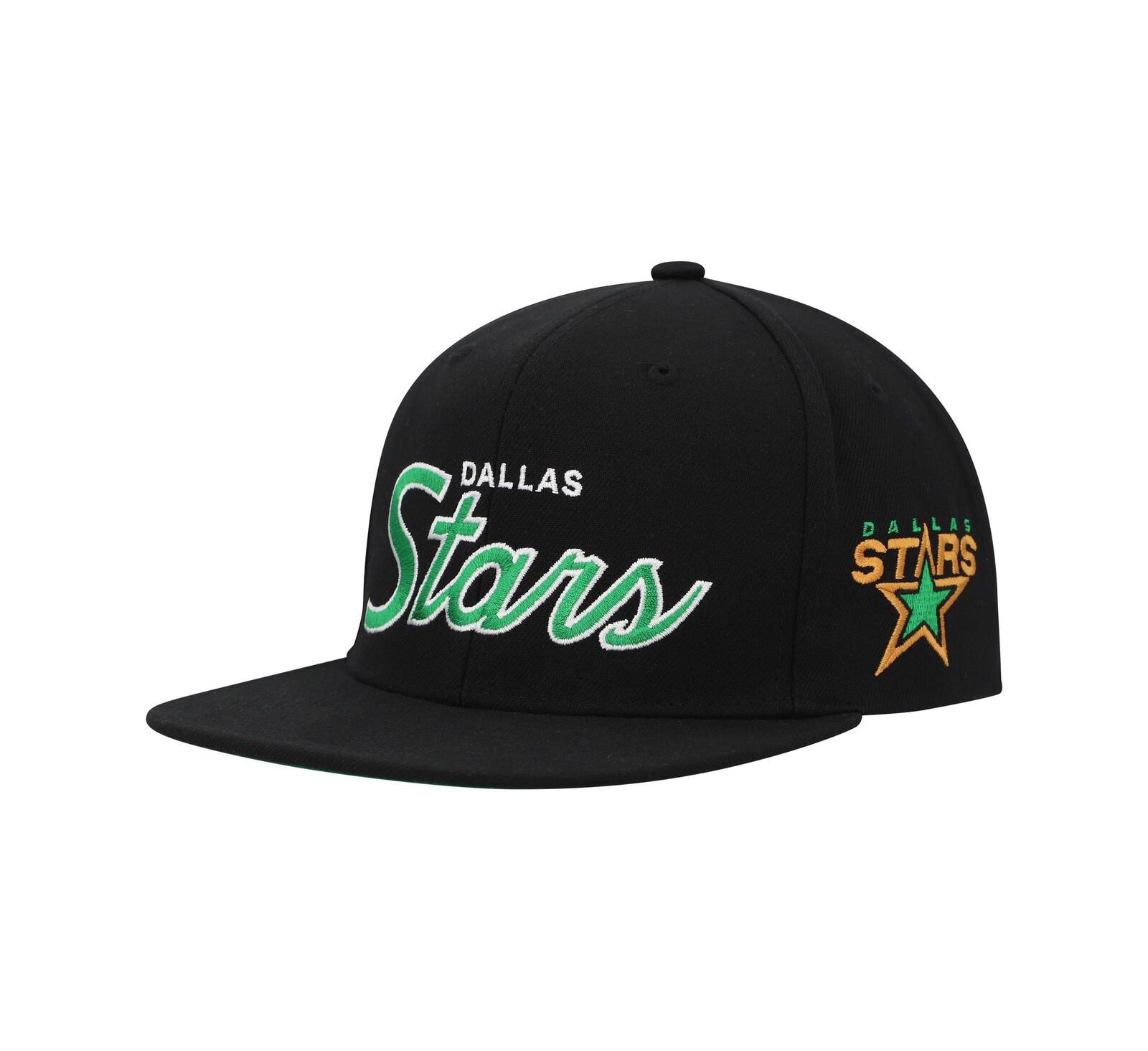 Мужская кепка Mitchell & Ness Black Dallas Stars Core Team Script 2.0 Snapback
