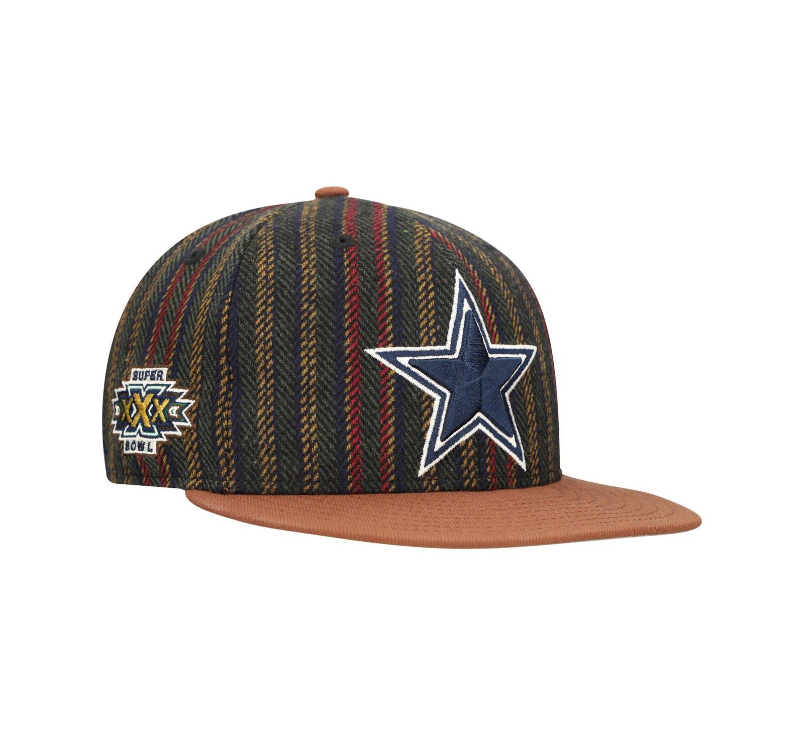 Кепка New Era Men's Brown/Tan Dallas Cowboys Vintage Herringbone 59FIFTY Fitted