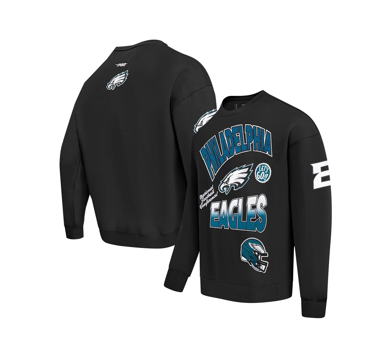 Pro Standard Мужской черный свитшот Philadelphia Eagles Drop Shoulder