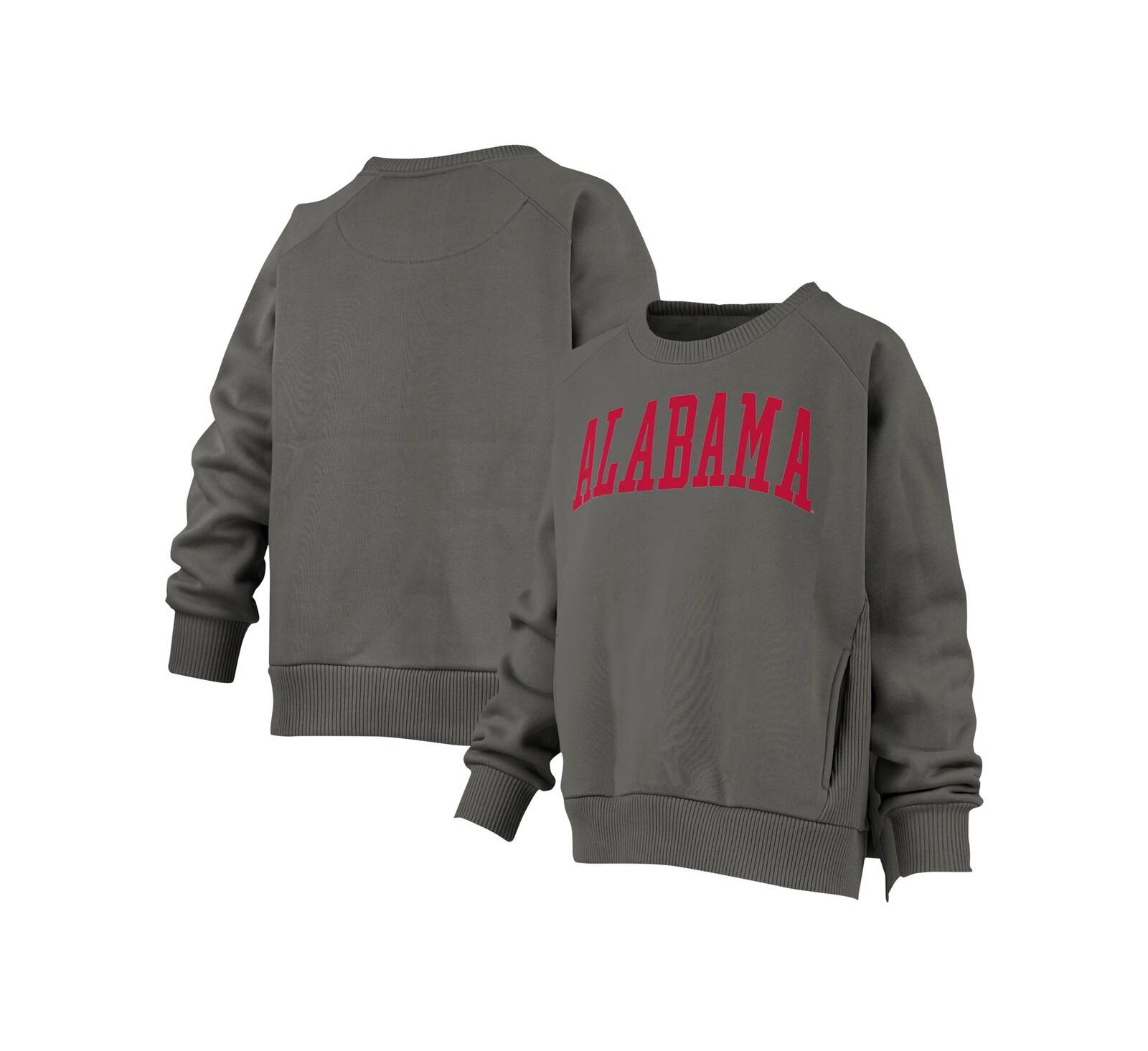 Мужской свитшот raglan с карманом Pressbox Charcoal Alabama Crimson Tide