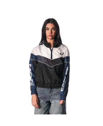 Женская ветровка The Wild Collective Black Philadelphia Eagles 1/4-Zip