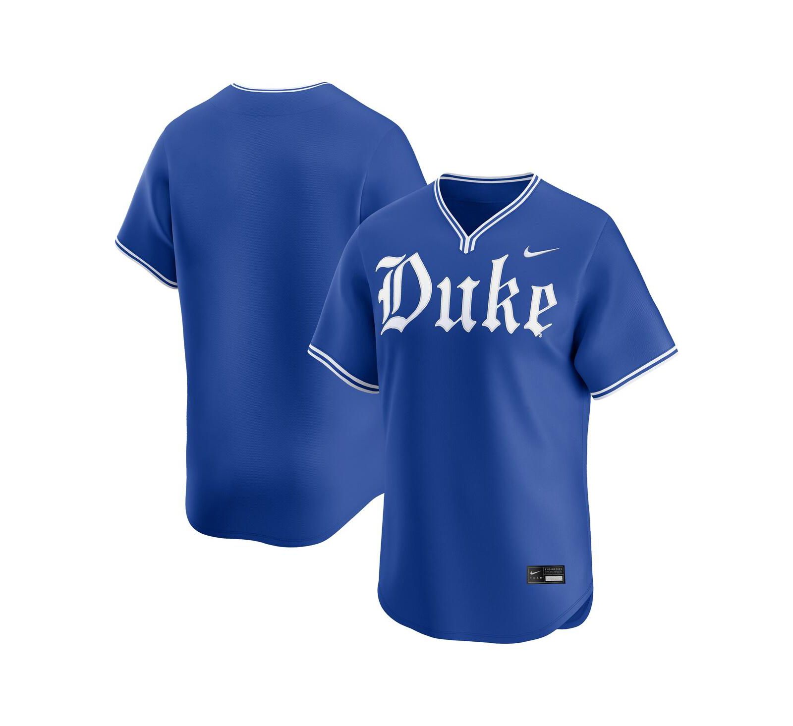 Мужская бейсбольная джерси Nike Duke Blue Devils Road College Limited, королевский синий