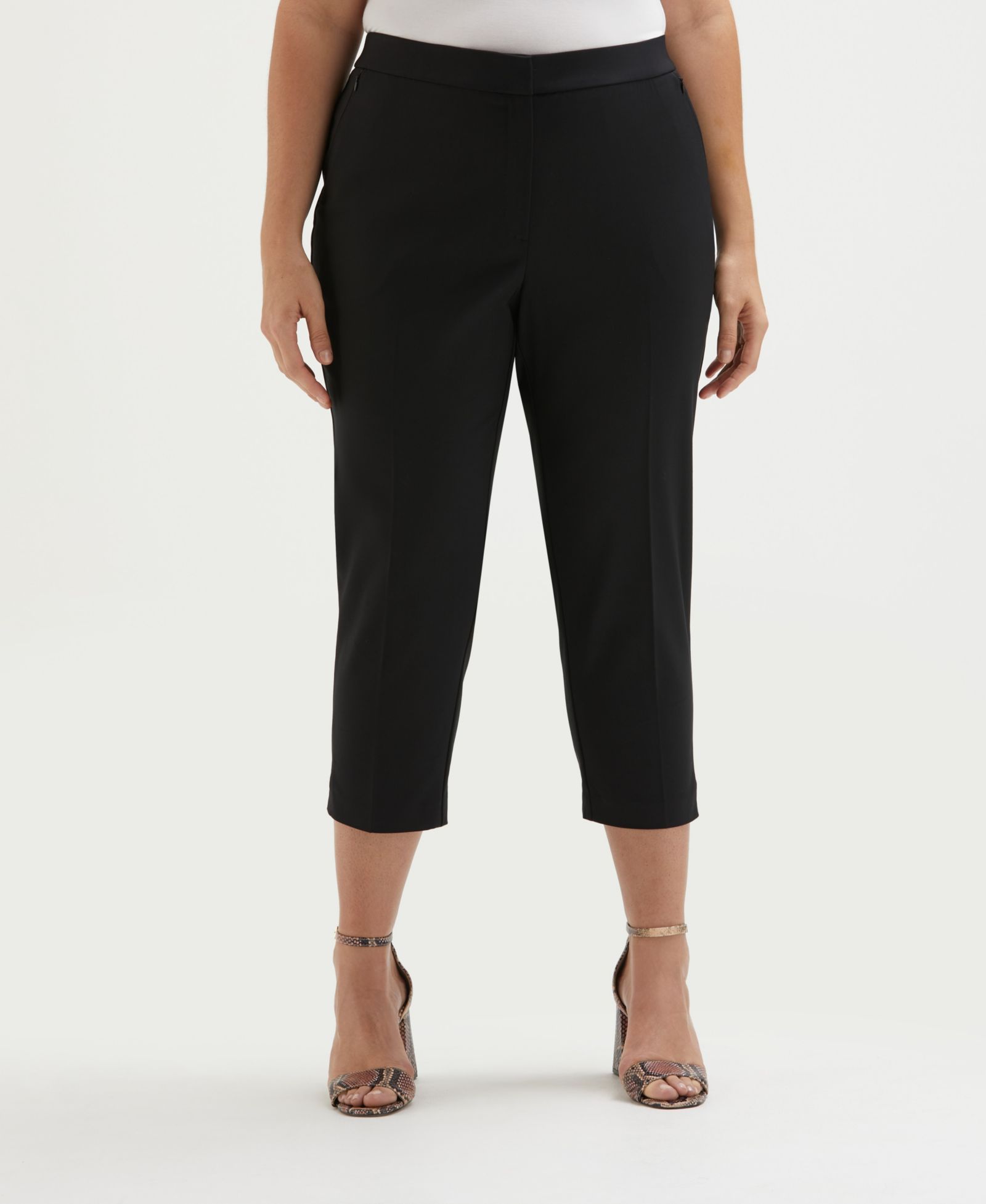 Брюки-капри Rafaella Plus Size из сатина