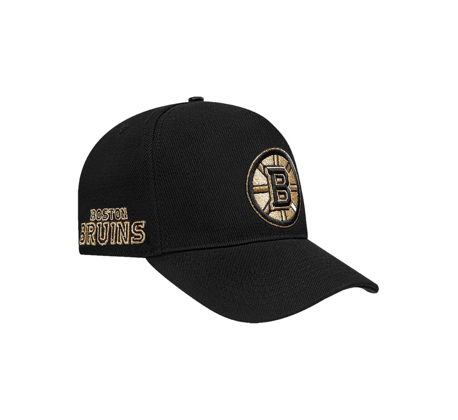 Pro Standard Мужская черная регулируемая кепка Boston Bruins с металлическим логотипом