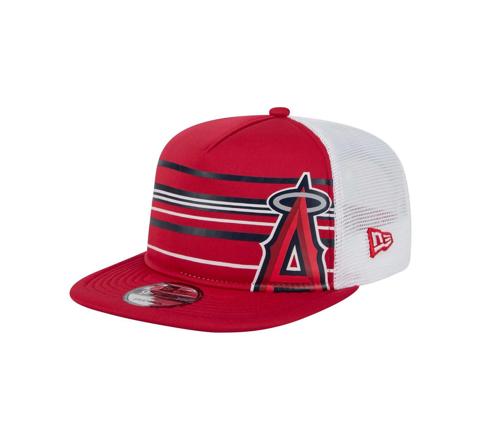 Мужская кепка New Era Red Los Angeles Angels 9FIFTY A-Frame Trucker Snapback