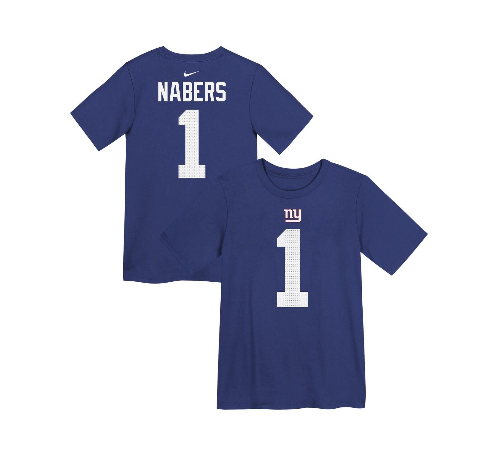 Nike Preschool Malik Nabers Royal New York Giants Name & Number T-Shirt