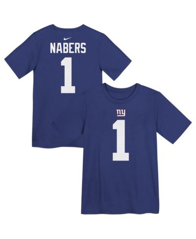 Nike Preschool Malik Nabers Royal New York Giants Name & Number T-Shirt