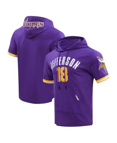 Pro Standard Men's Justin Jefferson Purple Minnesota Vikings Player Name & Number Hoodie T-Shirt