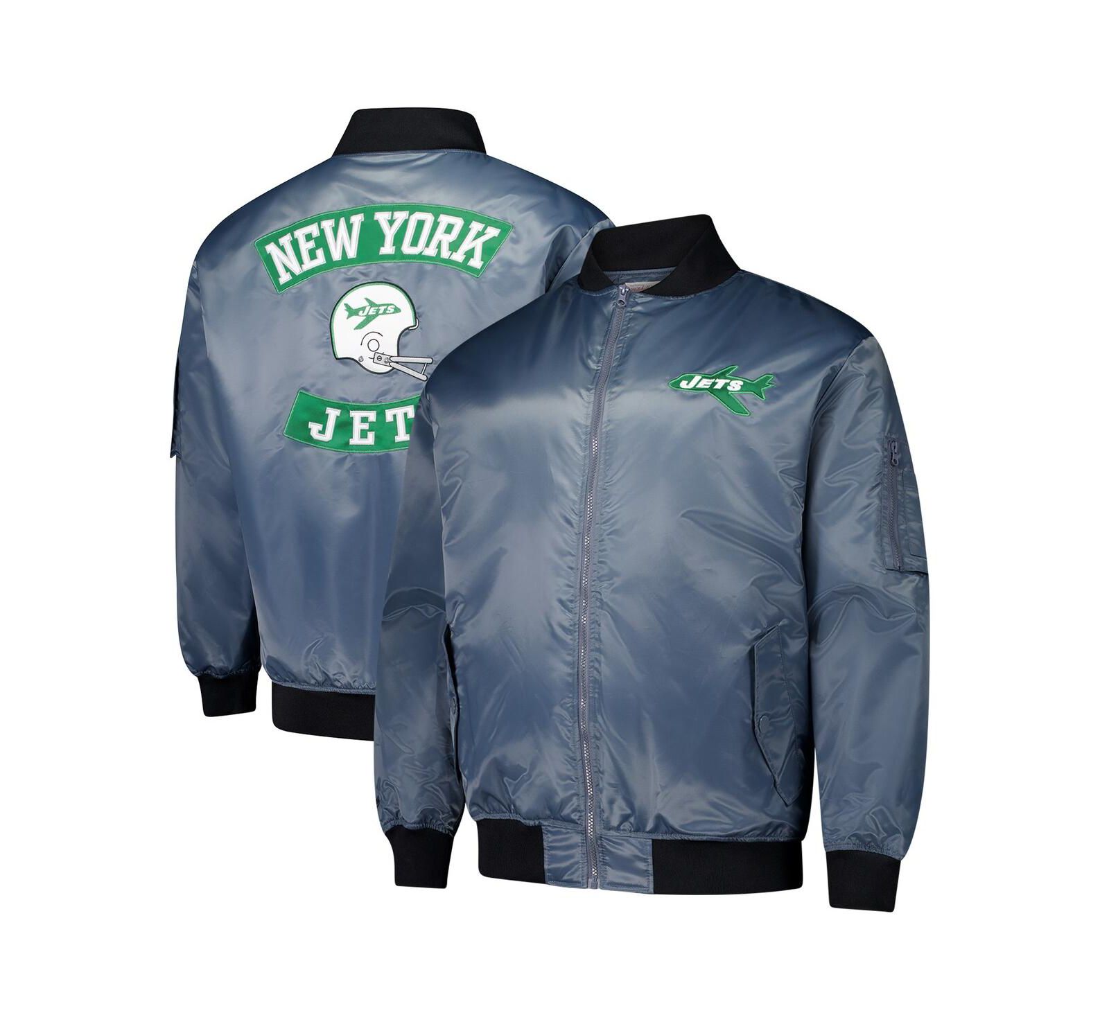 Mitchell & Ness Мужской бомбер New York Jets Big & Tall