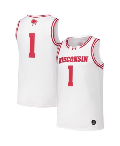 Under Armour Мужская реплика баскетбольной джерси Wisconsin Badgers, белая