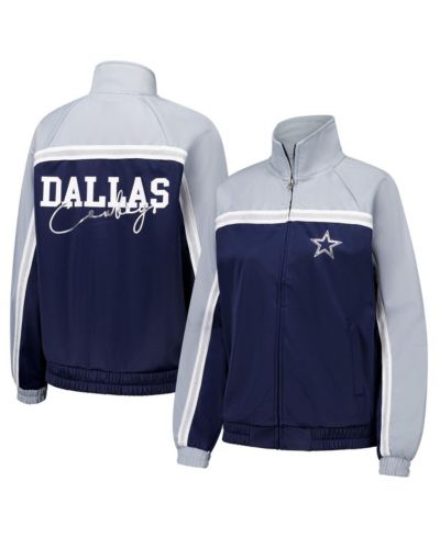G-III 4her By Carl Banks Женская ветровка Dallas Cowboys Post Game Full-Zip Track Navy