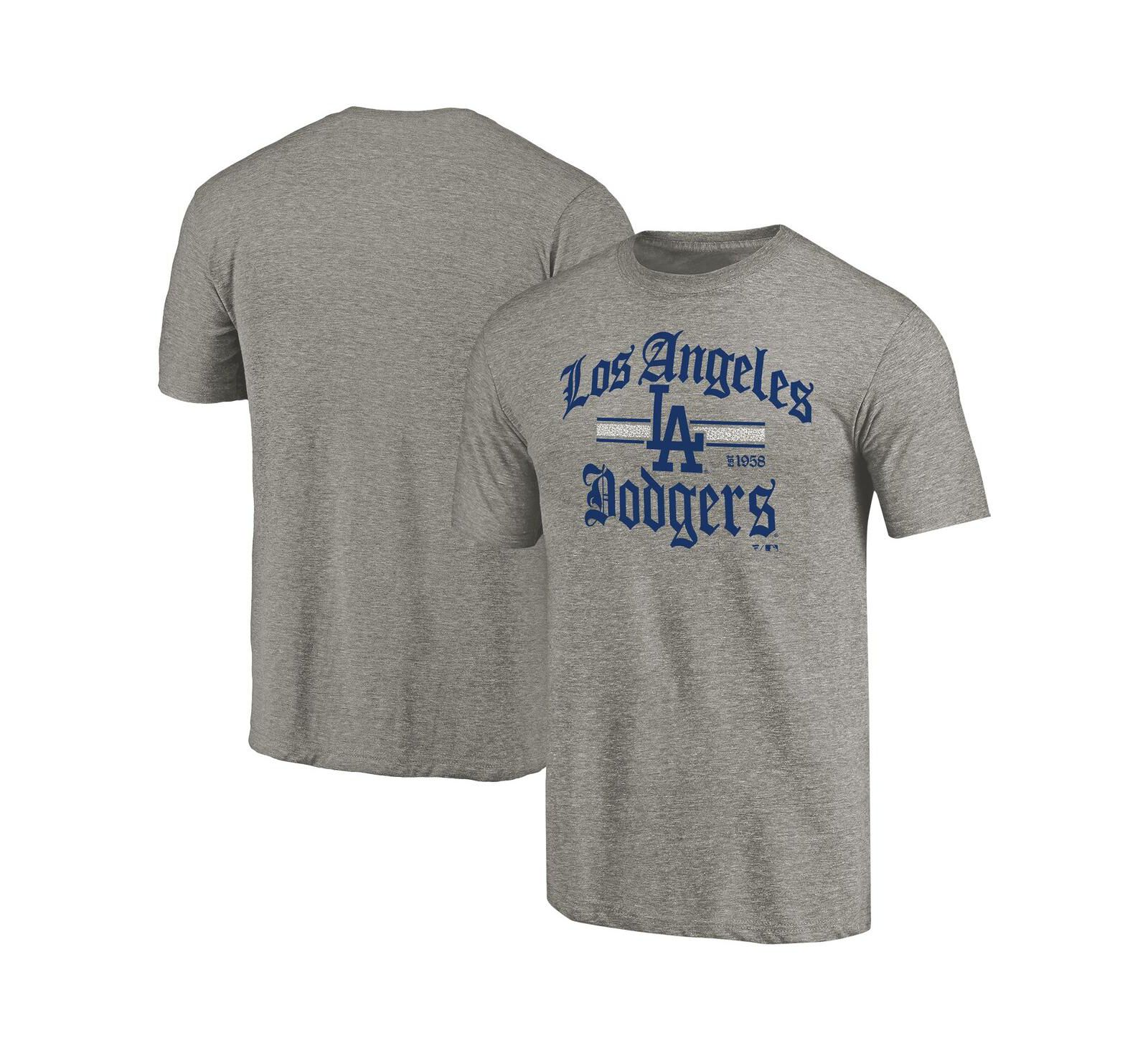 Мужская футболка Fanatics Ash Los Angeles Dodgers Hometown Collection Olde LA