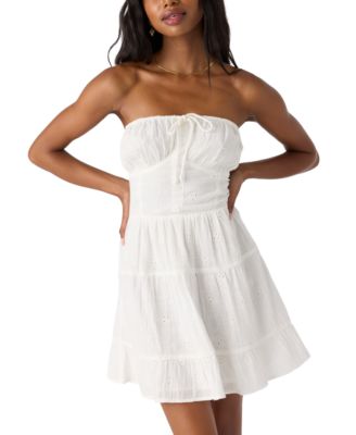 O'Neill Women's Naya Cotton Eyelet Strapless Mini Dress