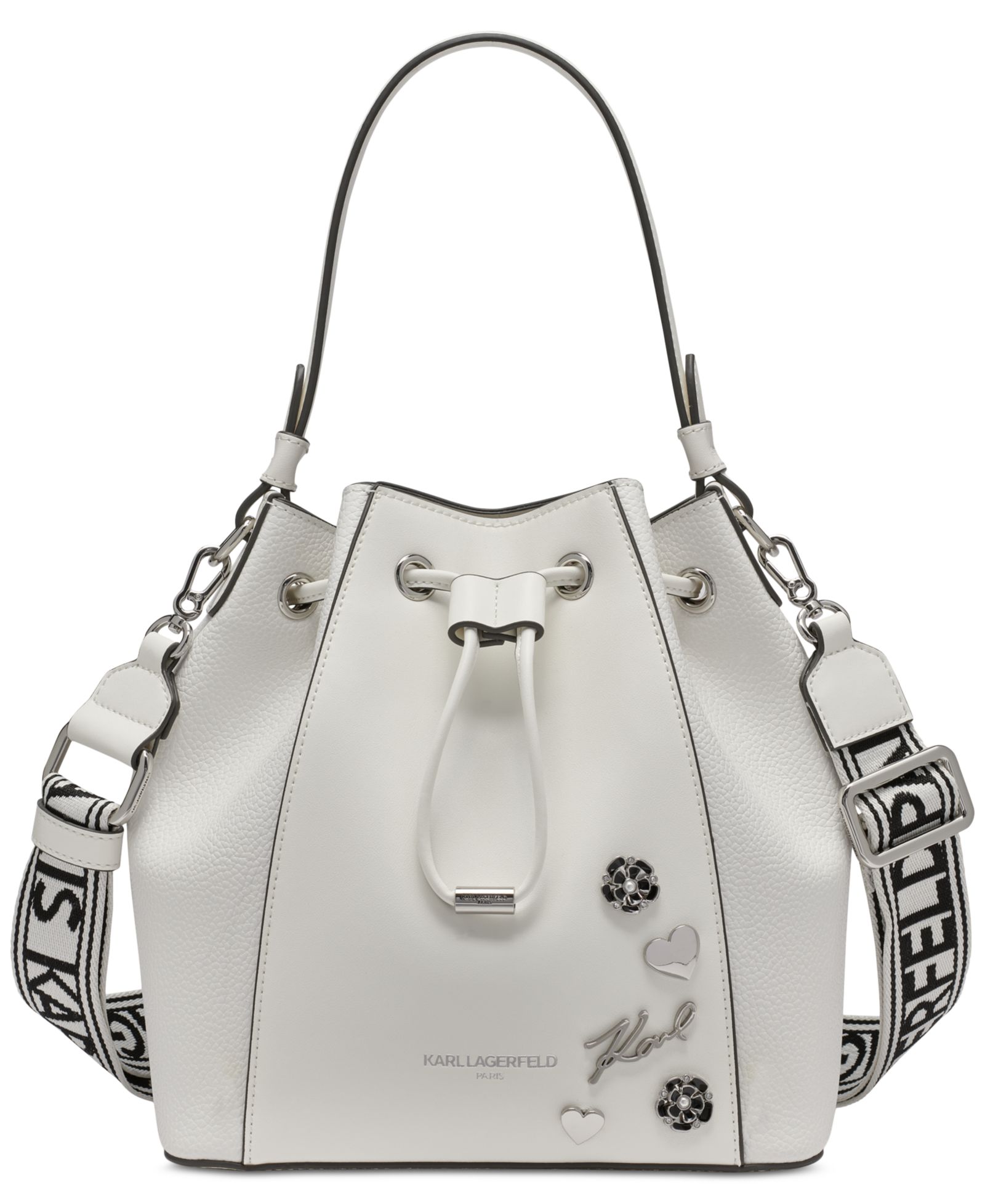 KARL LAGERFELD PARIS Adele Small Bucket Handbag