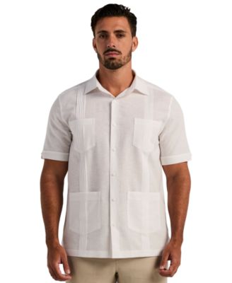 Cubavera Men's Linen Blend Four-Pocket Shirt