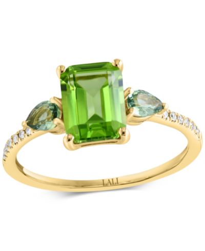 LALI Jewels Multi-Gemstone & Diamond (1/20 ct. t.w.) Ring in 14k Yellow Gold