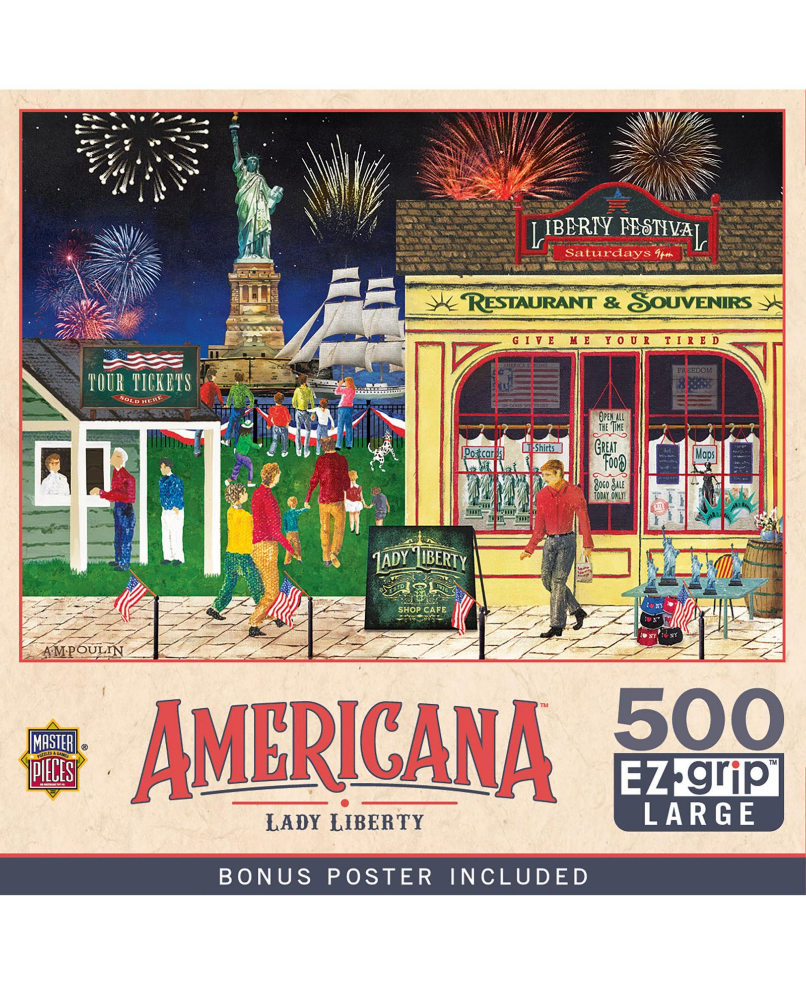 Пазл Americana - Lady Liberty, 500 деталей, EZ Grip