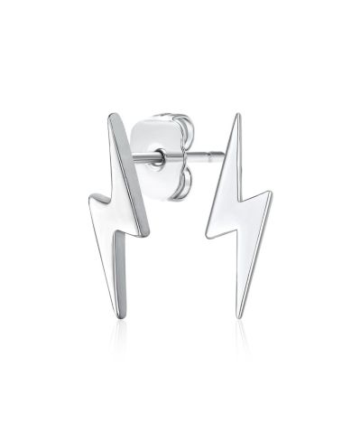 Bling Jewelry Tiny Zig Zag Electrify Flash Lightning Bolt Stud Earrings Sterling Silver