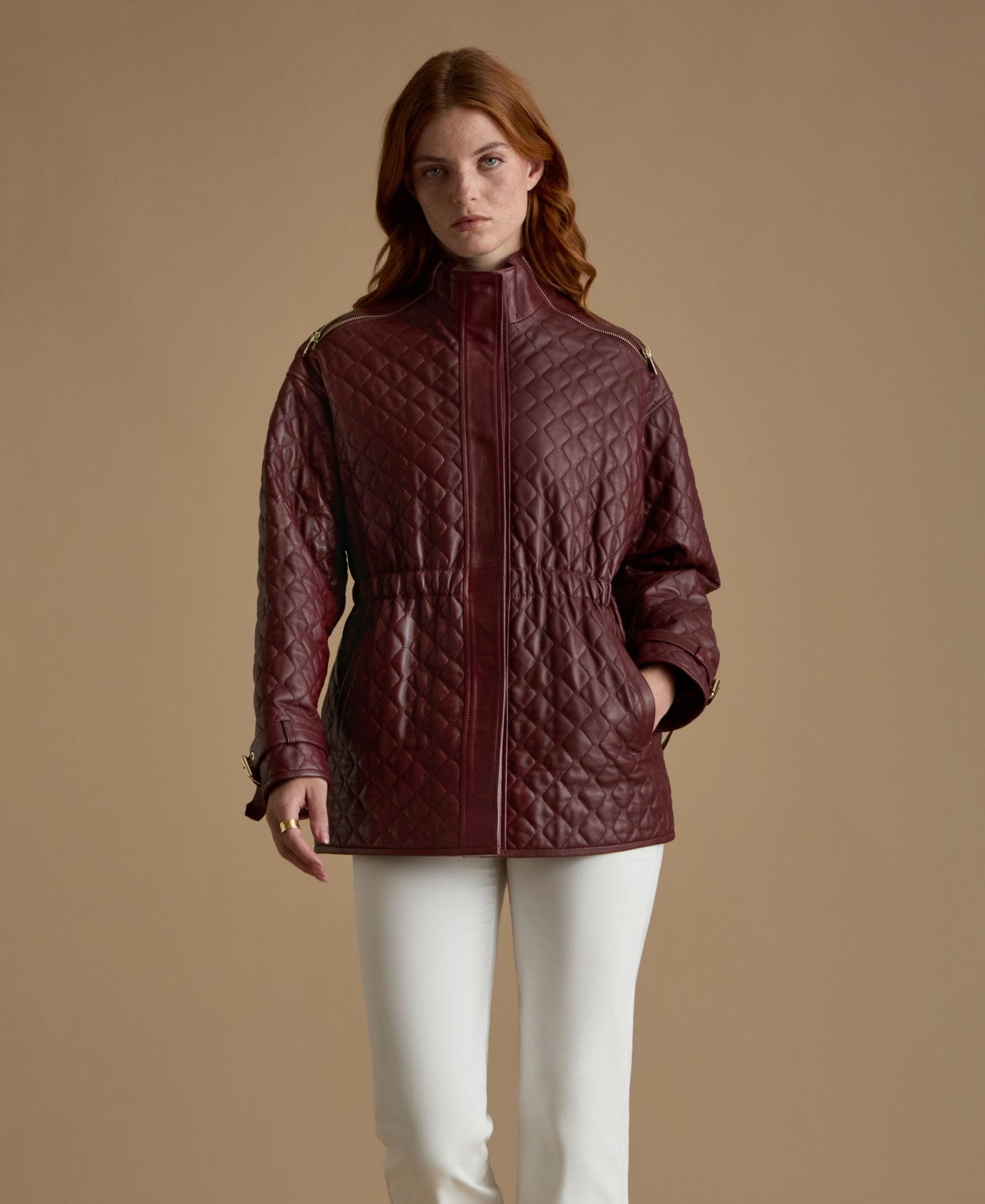 Furniq UK Women's Nora Leather Coat