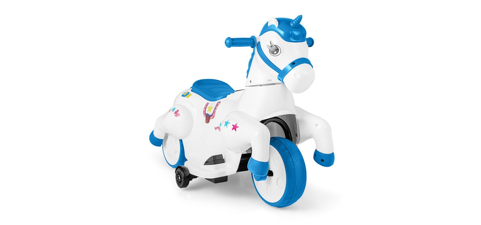 Slickblue игрушка-каталка Unicorn 12V с дополнительными колесами и режимом лошади
