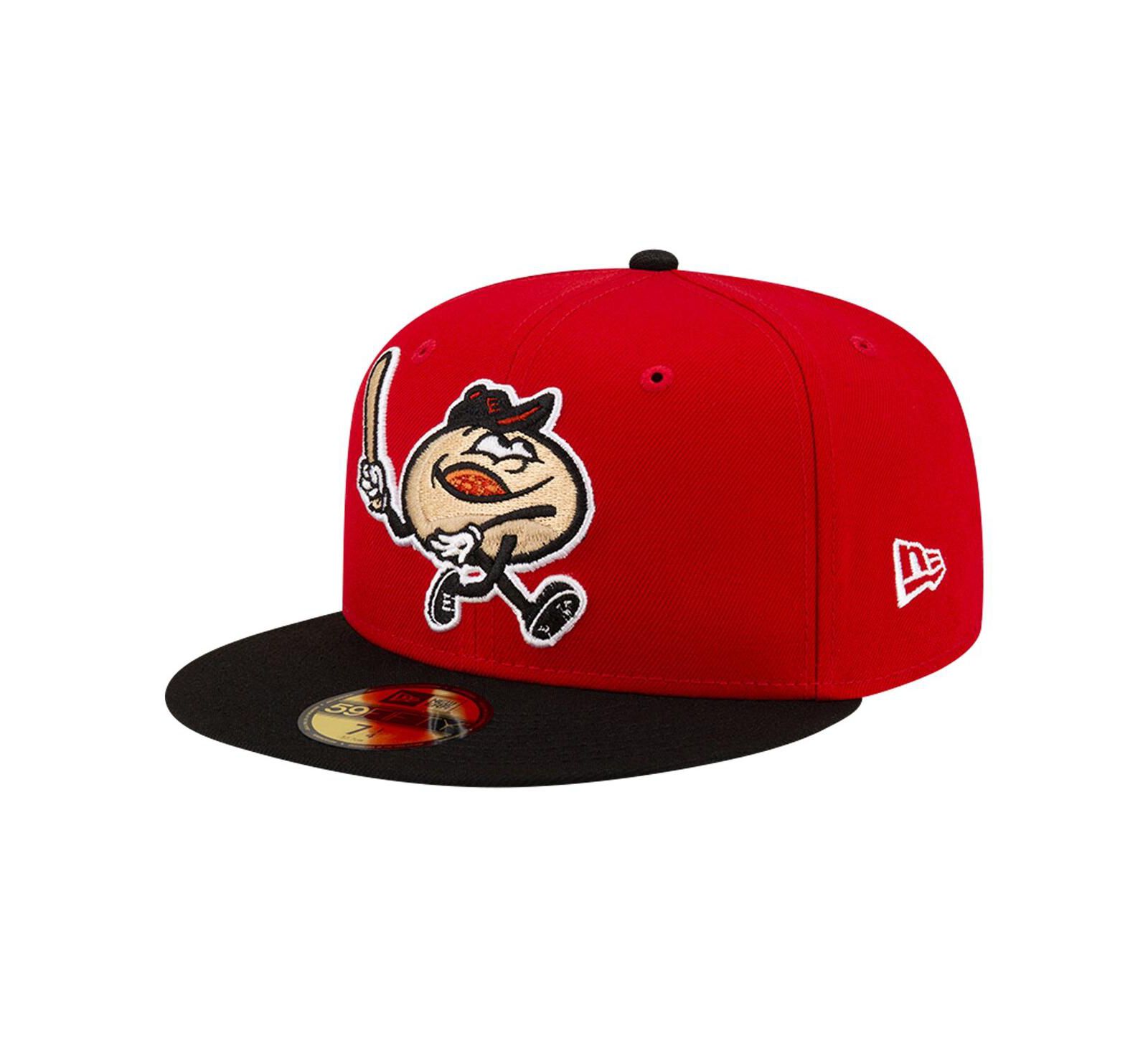 Мужская кепка New Era 59FIFTY Erie SeaWolves Theme Night Pepperoni, красно-черная
