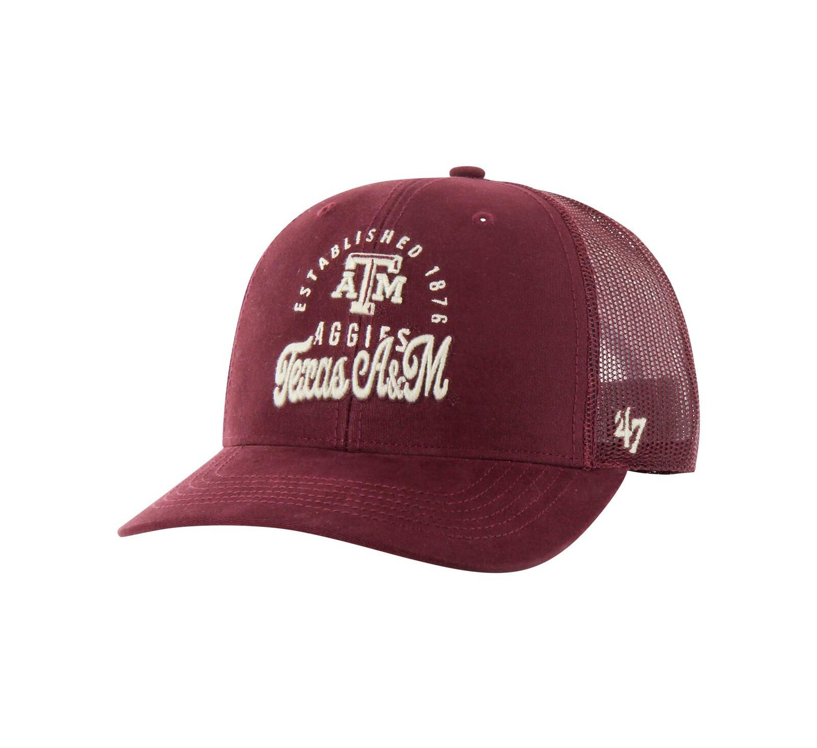 Мужская кепка '47 Brand Maroon Texas A & M Aggies Pitstop Trucker Adjustable