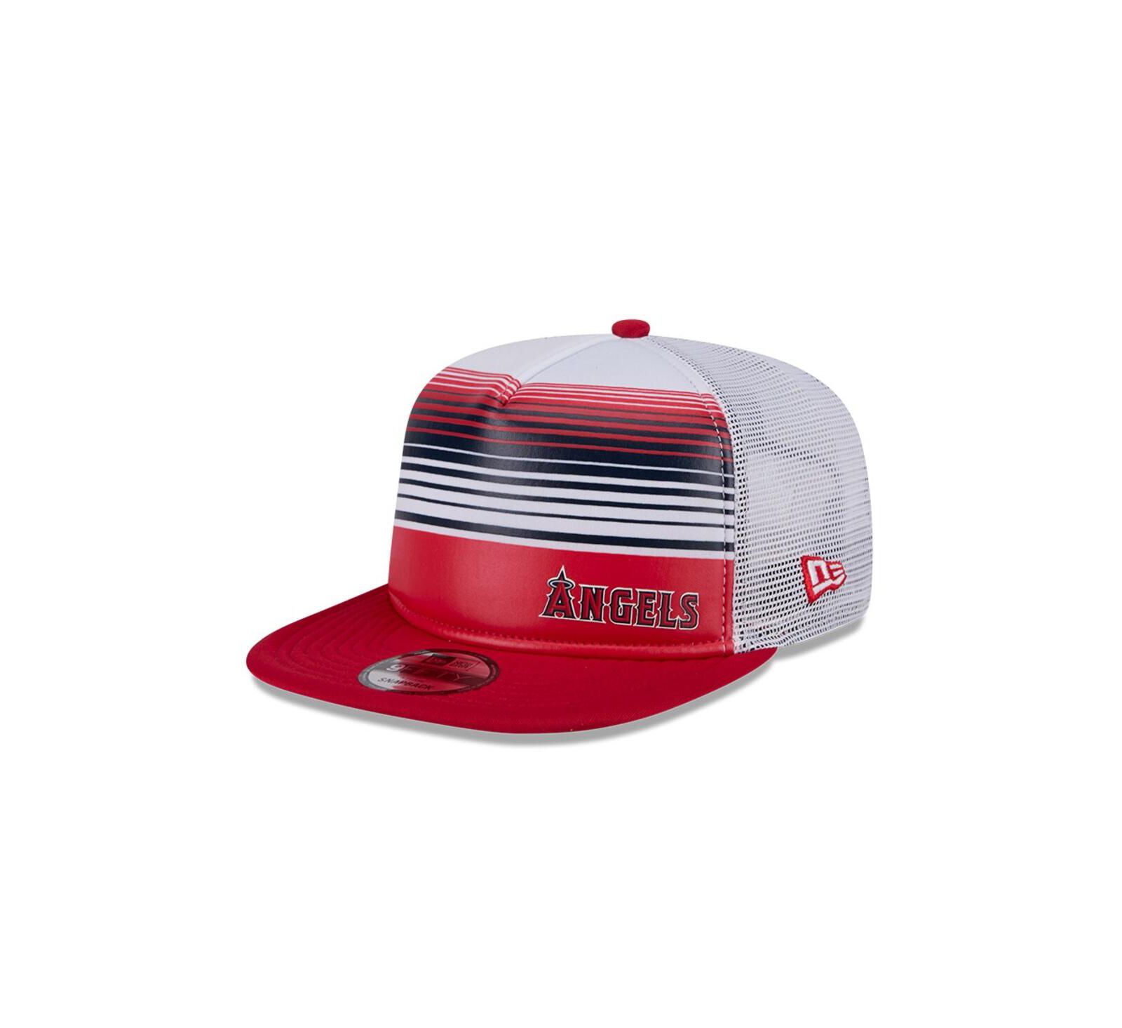Кепка New Era Men's Red Los Angeles Angels Team Horizon 9FIFTY A-Frame Trucker Snapback