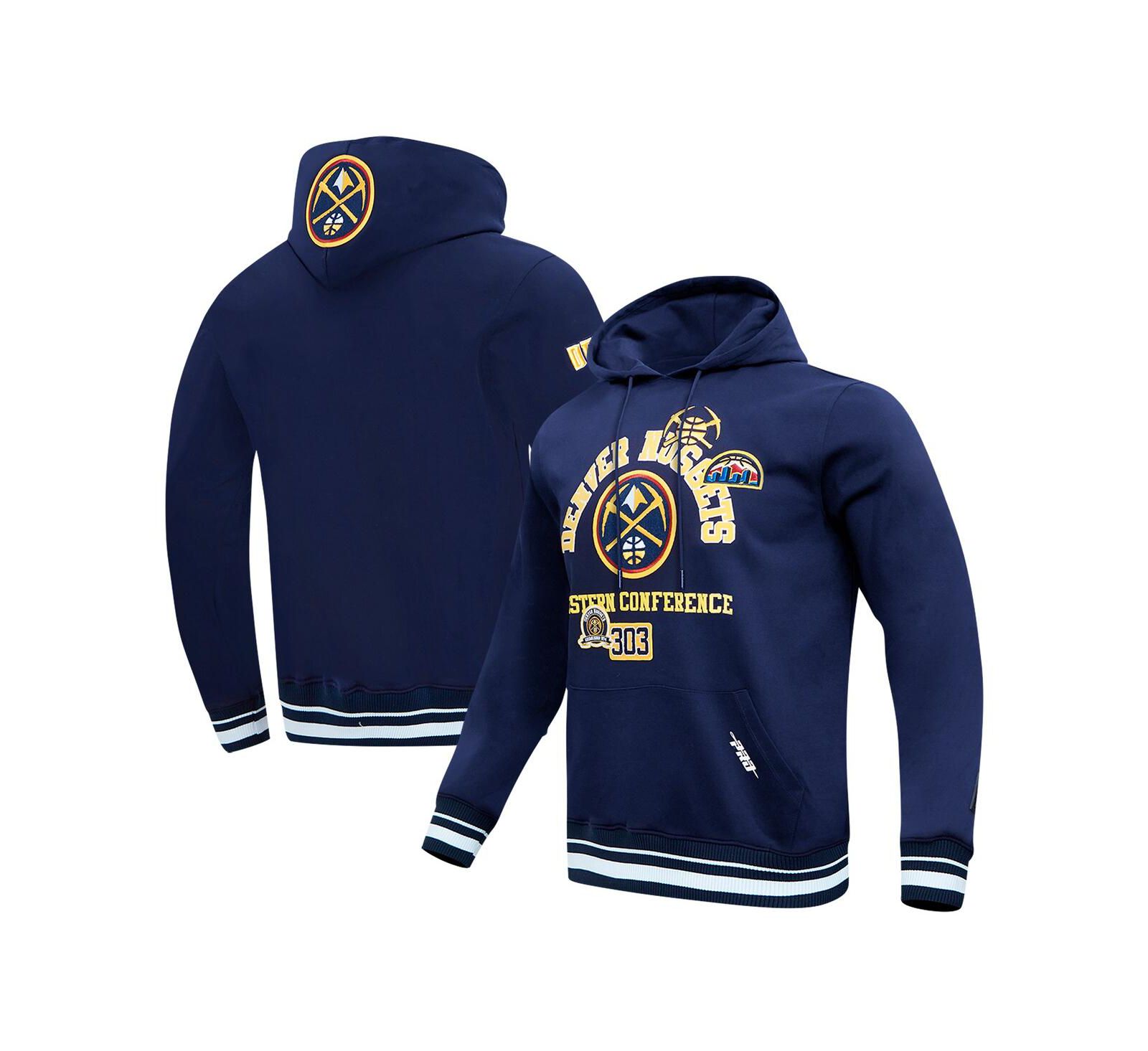 Мужское худи Pro Standard Navy Denver Nuggets Area Code Pullover