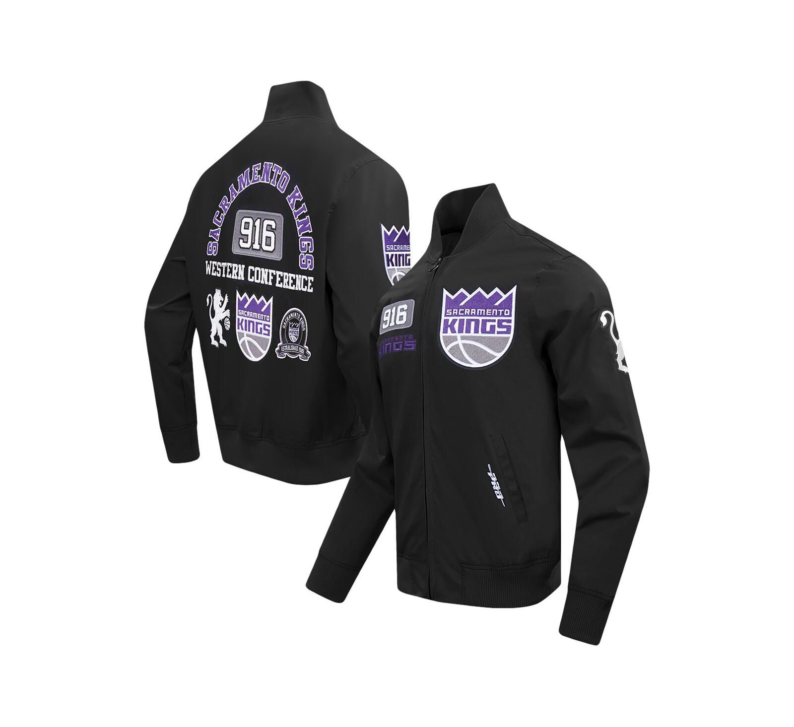 Pro Standard Мужская куртка на молнии Black Sacramento Kings Area Code Twill Full-Zip