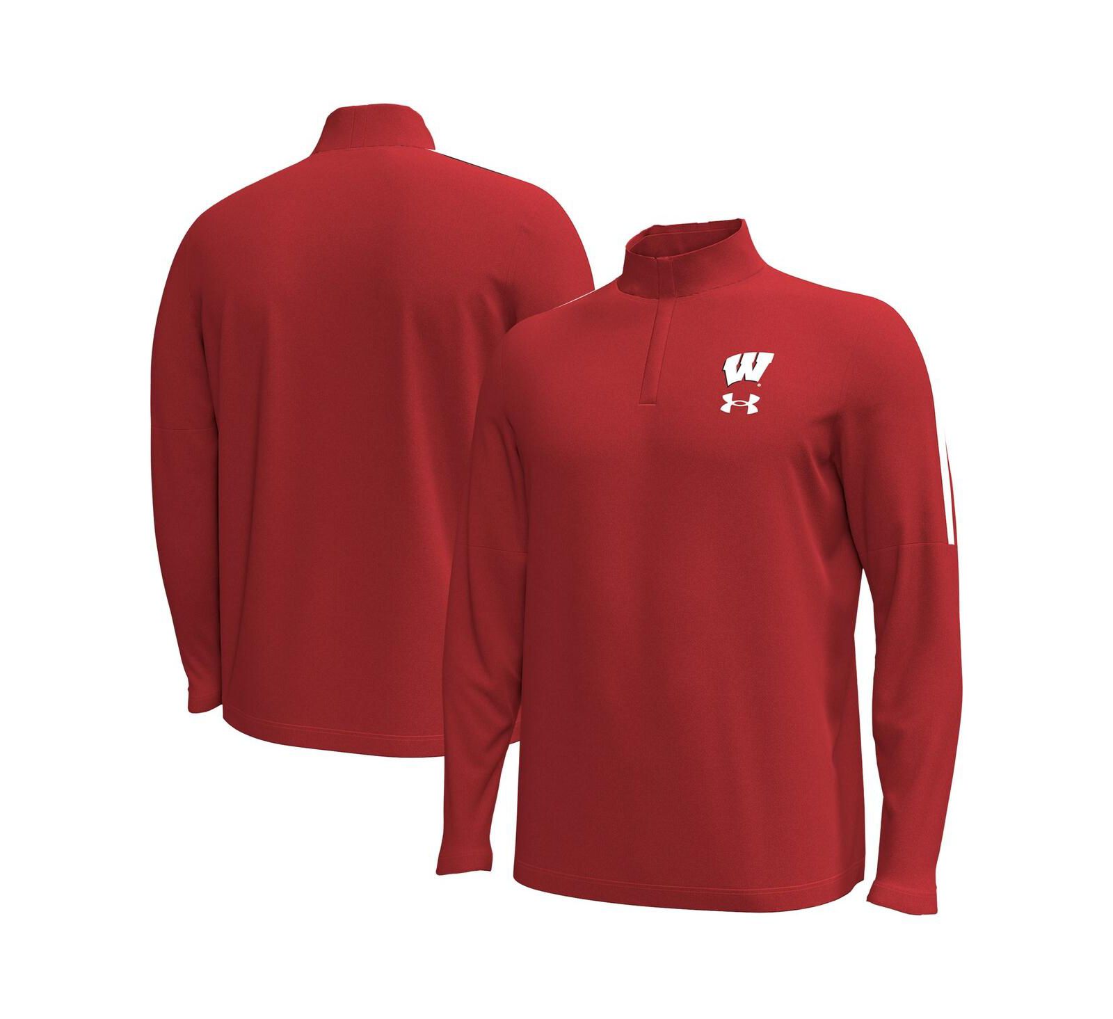 Under Armour Men's Red Wisconsin Badgers Playoff Performance Quarter-Zip Jacket
