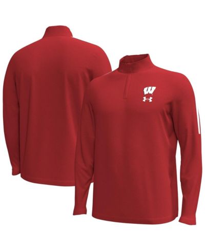 Under Armour Мужская ветровка с молнией Performance Red Wisconsin Badgers
