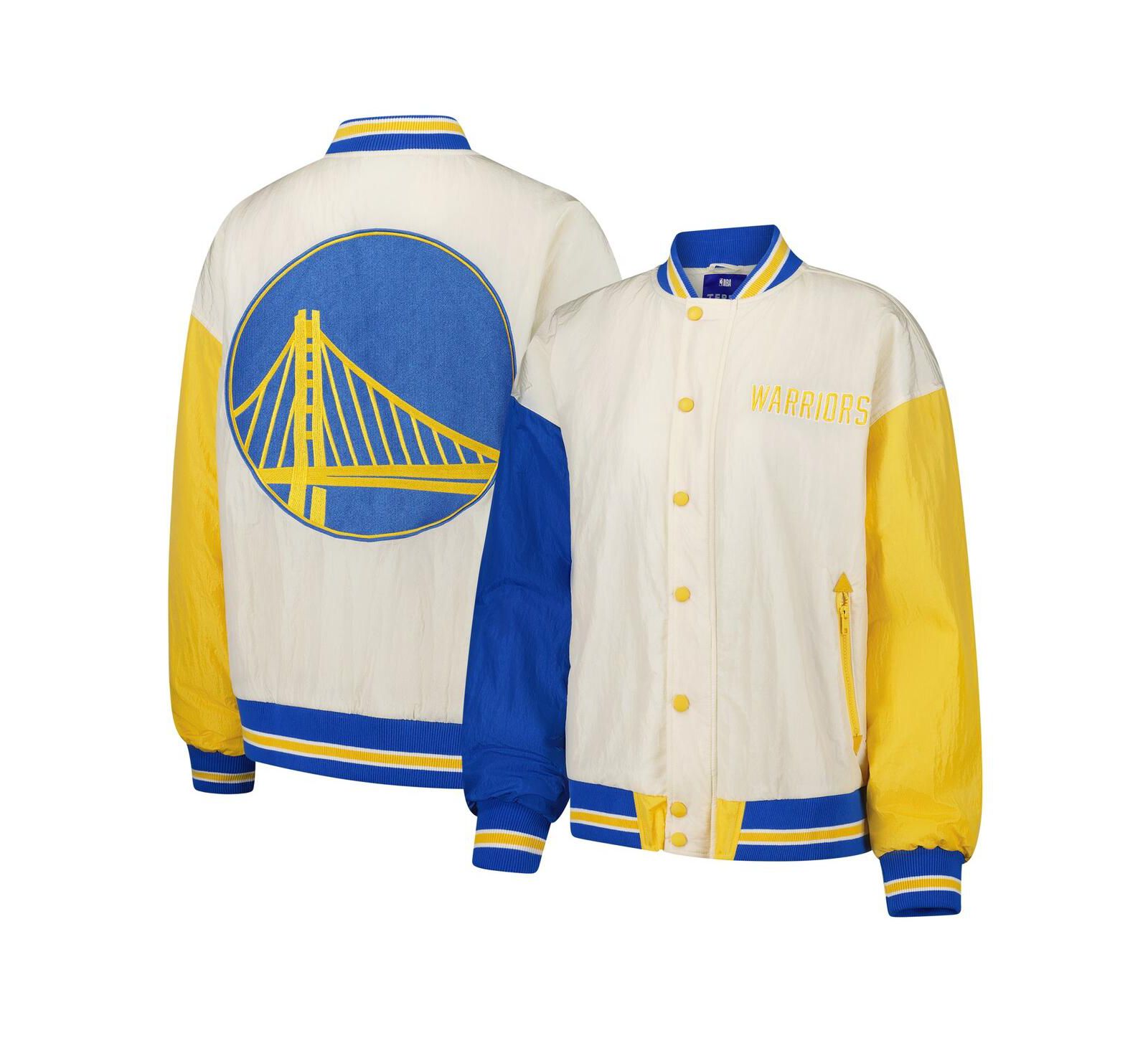 Женская бомбер-куртка Terez White Golden State Warriors Full-Snap